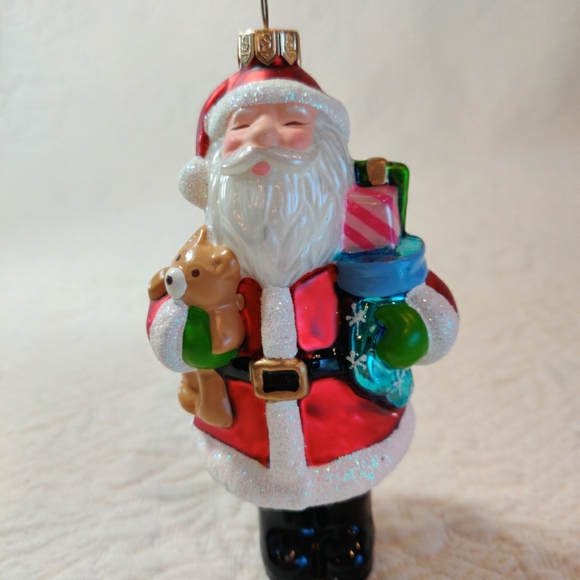 Hallmark Keepsake Santa Clause Jolly Old Elf Glass Ornament 2010 - Picture 3 of 7